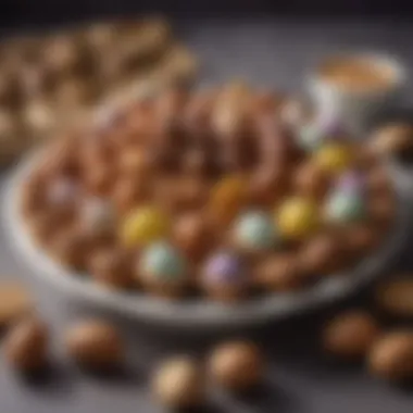 Unique Desserts: Peanut Butter and Cadbury Eggs An enticing platter of unique desserts showcasing the combination of peanut butter and Cadbury eggs