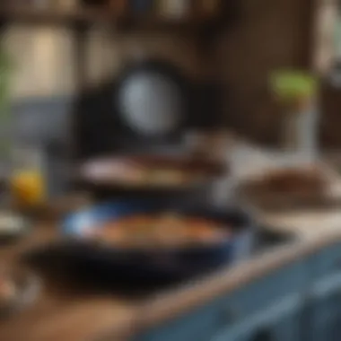 The History and Evolution of Enamel Braising Pans Historical enamel braising pan displayed in a rustic kitchen