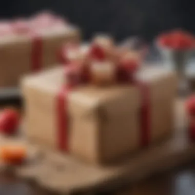 A personalized gift wrapped elegantly with a heartfelt note