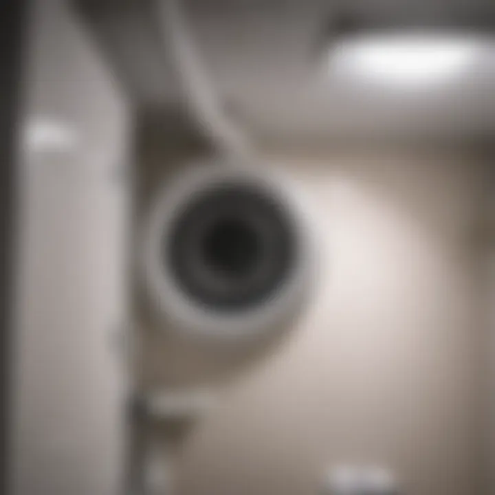 View of Samsung dryer vent pipe