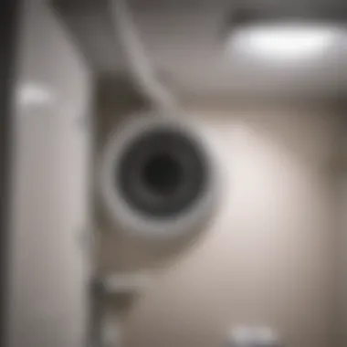 Inspecting the Ventilation System View of Samsung dryer vent pipe