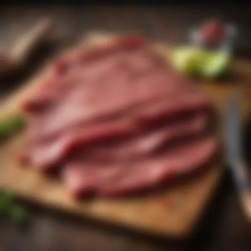 Selection of beef cuts ideal for jerky
