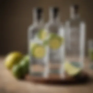Essential Ingredients: Lime, Tonic, and Gin Lime and tonic water beside gin bottle