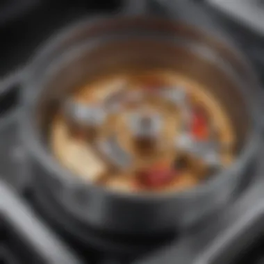 Close-up of Breville Dual Boiler internal components