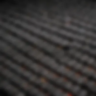 Textural Detail of Charcoal Grill Mat Close-up view of a charcoal grill mat showcasing its texture