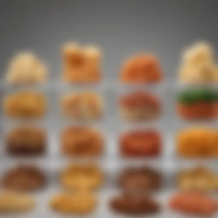 An assortment of food separators showcasing various designs and materials.