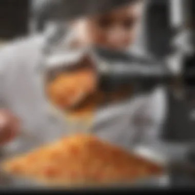 Innovative Technology in Food Separators A close-up view of innovative food separator technology in action.