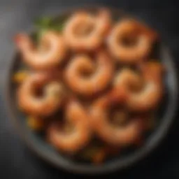 Delicious grilled shrimp on a plate