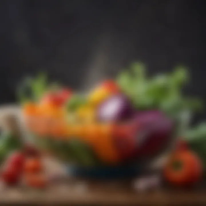 Colorful array of vegetables in a bowl