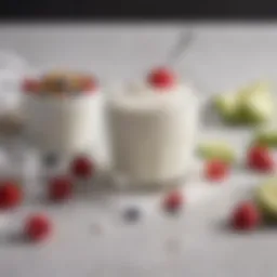 Nutritional breakdown of low-fat yogurt showcasing protein levels