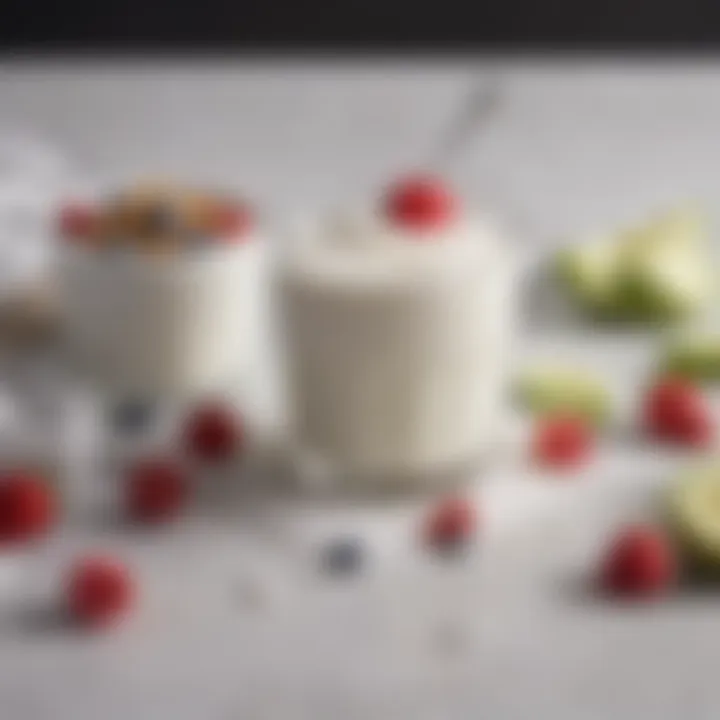 Nutritional breakdown of low-fat yogurt showcasing protein levels