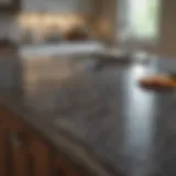 Elegant granite countertop gleaming after cleaning