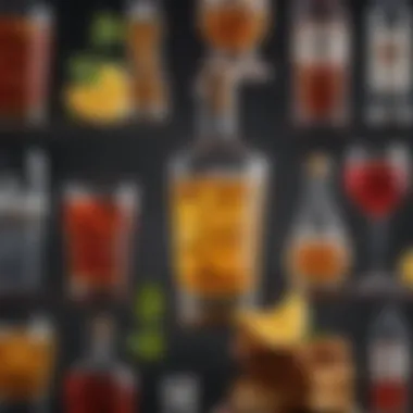 Carbohydrate Content in Alcoholic Beverages A visual representation of carbohydrate content in various alcoholic beverages