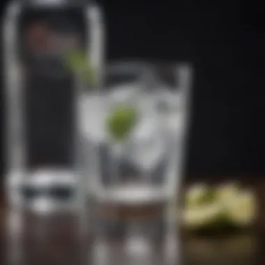 Clarity and Purity of Vodka A glass of vodka showing its clarity and purity