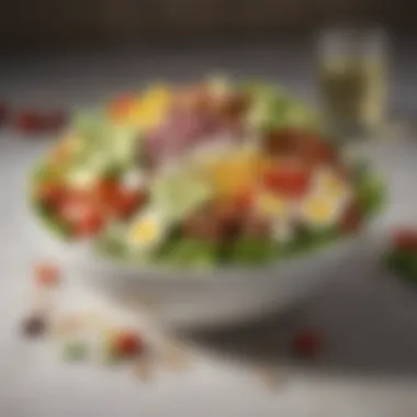 Nutritional Aspects of Cobb Salad Nutritional breakdown of Cobb salad displayed graphically.