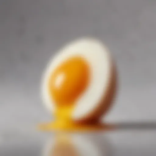 A perfectly boiled egg cut in half showcasing the ideal yolk consistency