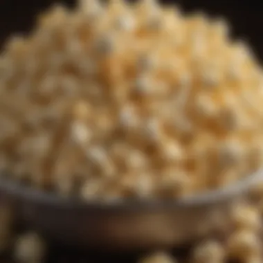 Perfectly popped popcorn showcasing texture and flavor