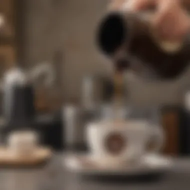 Brewing the Perfect Cup Close-up of coffee being brewed in a premium coffee pot