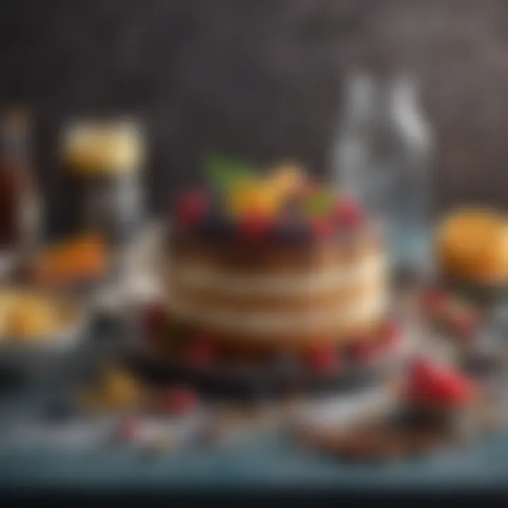 An array of ingredients laid out for baking a wish cake.