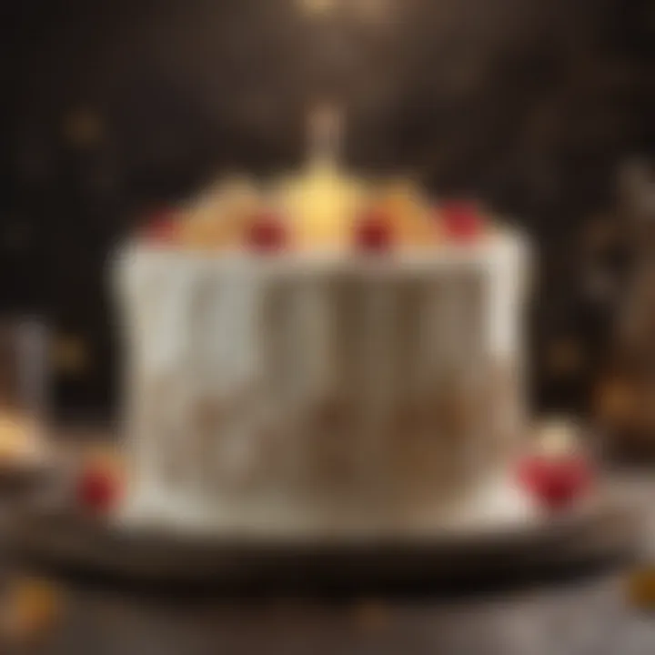 A beautifully crafted wish cake adorned with symbolic decorations.
