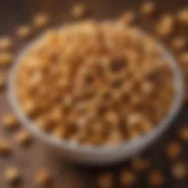 A vibrant bowl filled with zebra caramel corn, showcasing its texture